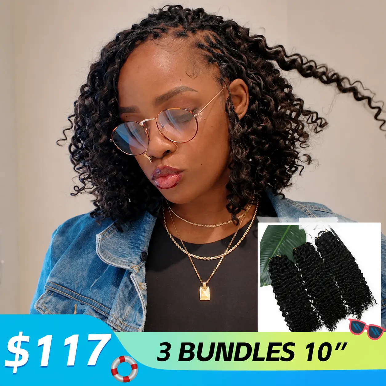 Human Crochet Hair Water Wave For Miracle Knots