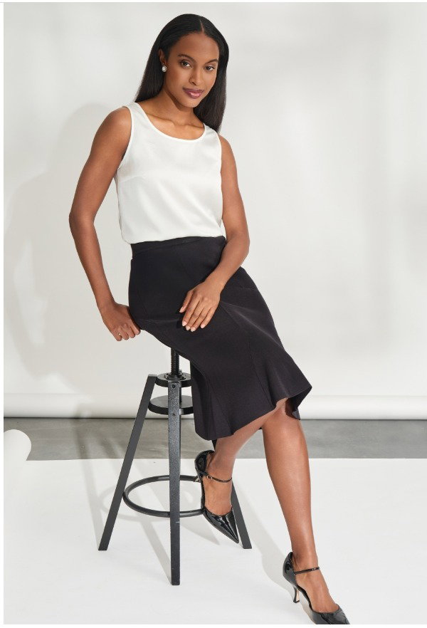 Classic Crepe de Chine Tank Top, White - True Fit