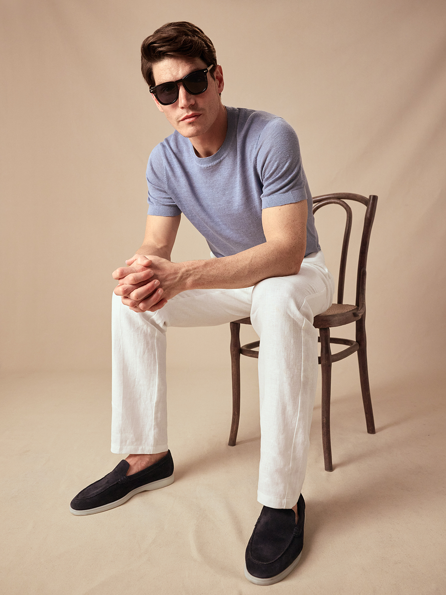 White Linen Drawstring pants