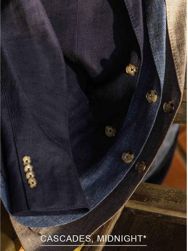Shop Cascades Sports Fit Blazer, Midnight online and instore at Rodd & Gunn