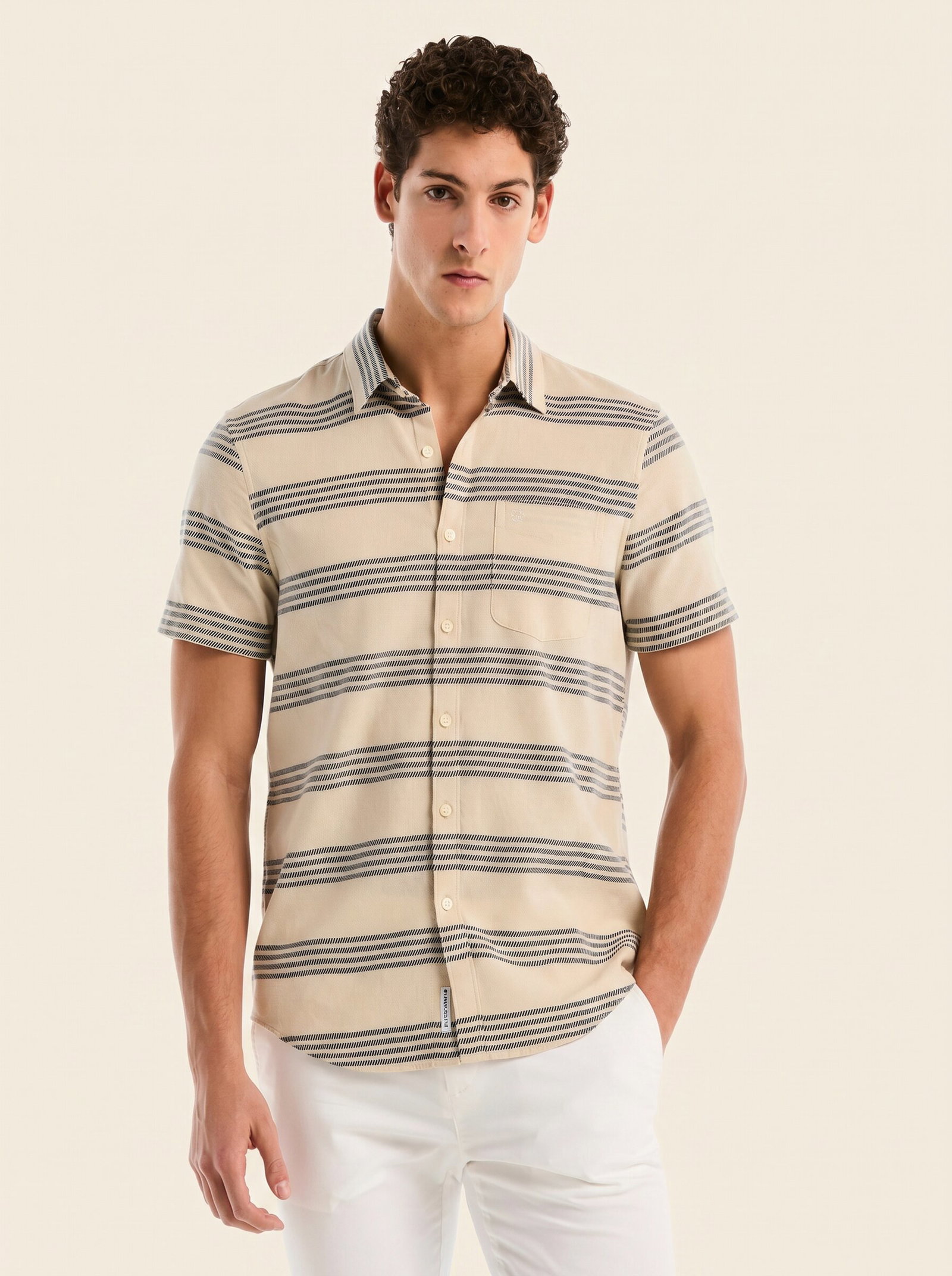 Shop Dobby Striped Cotton Shirt Shop Dobby Striped Cotton Shirt