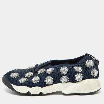 Navy Blue Mesh Fusion Embellis