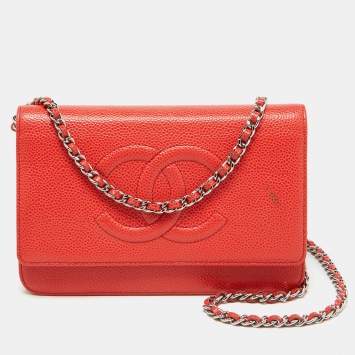Orange Caviar Leather Timeless