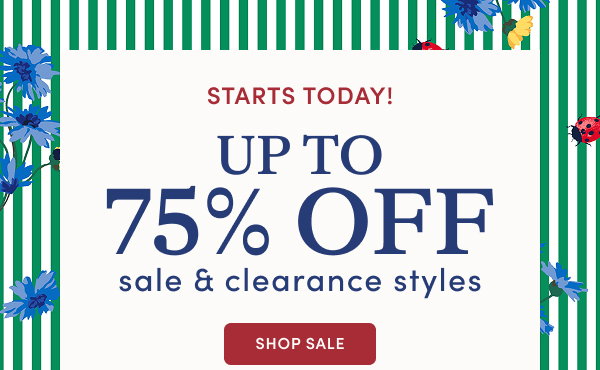 up to 75% off sale & clearance