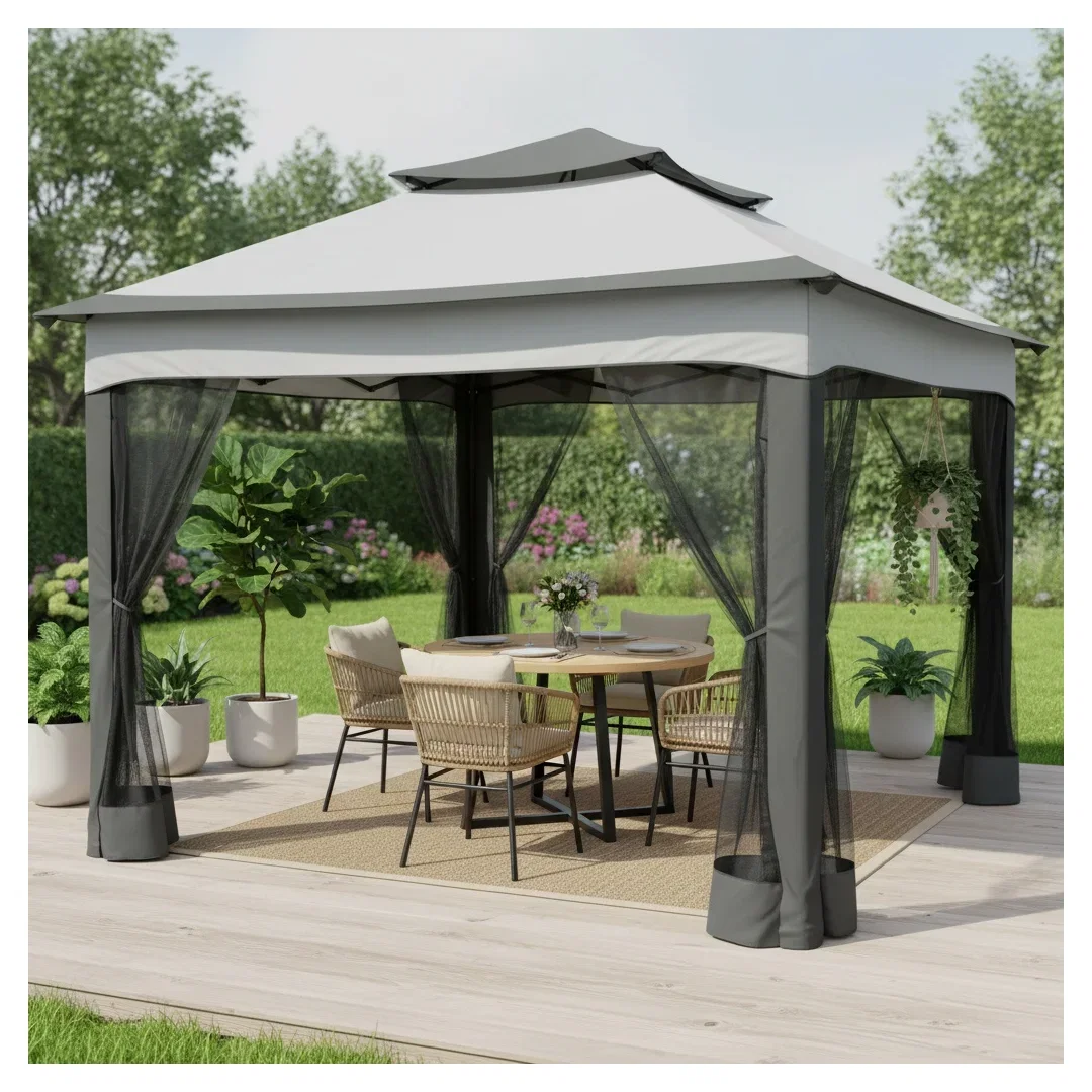11x11 Pop-up Gazebo Patio Gazebo with Mosquito Netting 