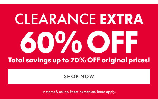 60% Off Clearance