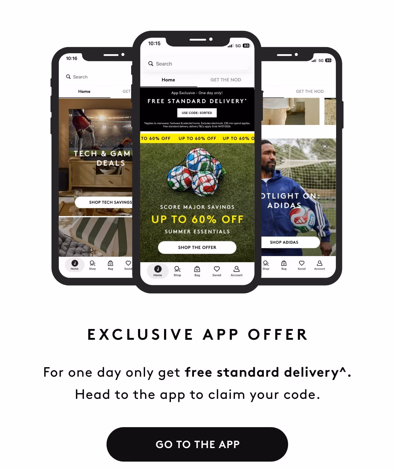 Exclusive App Offer - Go to the app