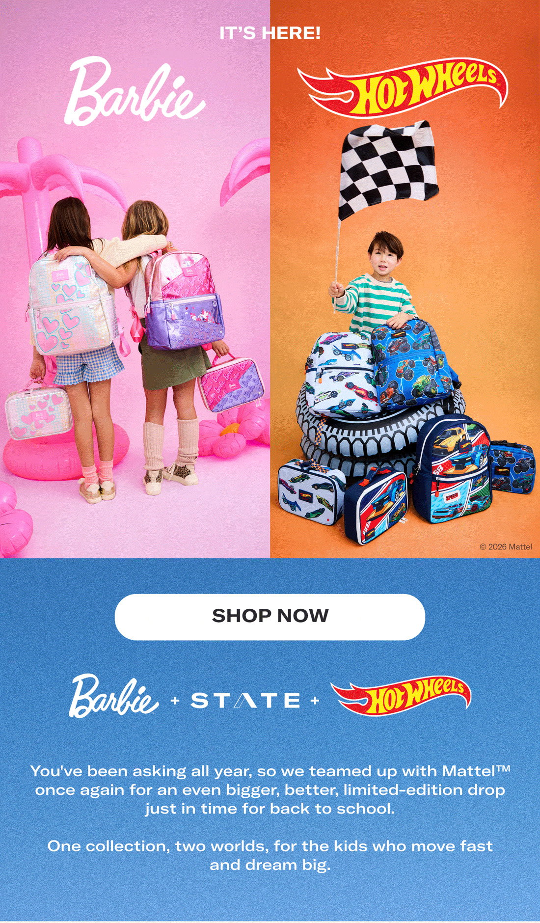 SHOP NOW: Barbie + STATE + HOT WHEELS