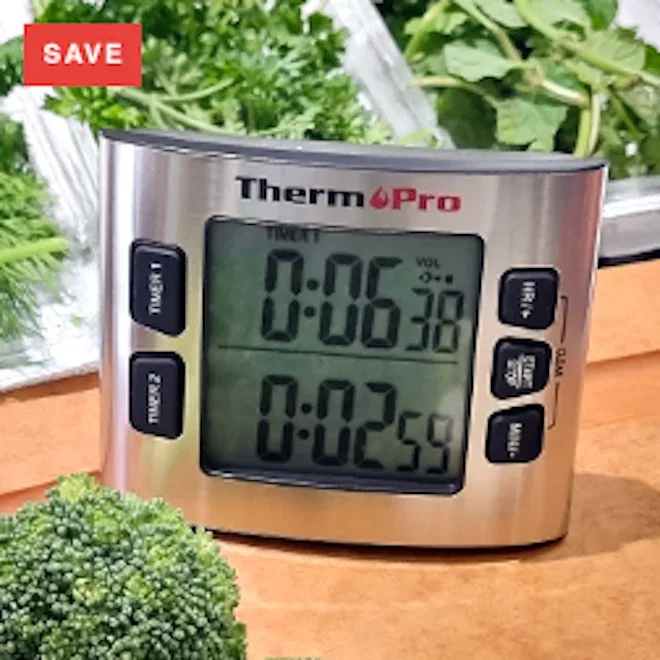 ThermoPro Digital Kitchen Timer with Dual Countdown Stop Watches
