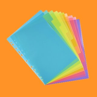 J.Burrows Neon A4 PP 10 Tab Divider