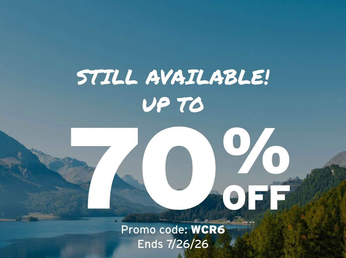 Our best prices! Up to 70% off with promo code WCR6. Display images to learn more.