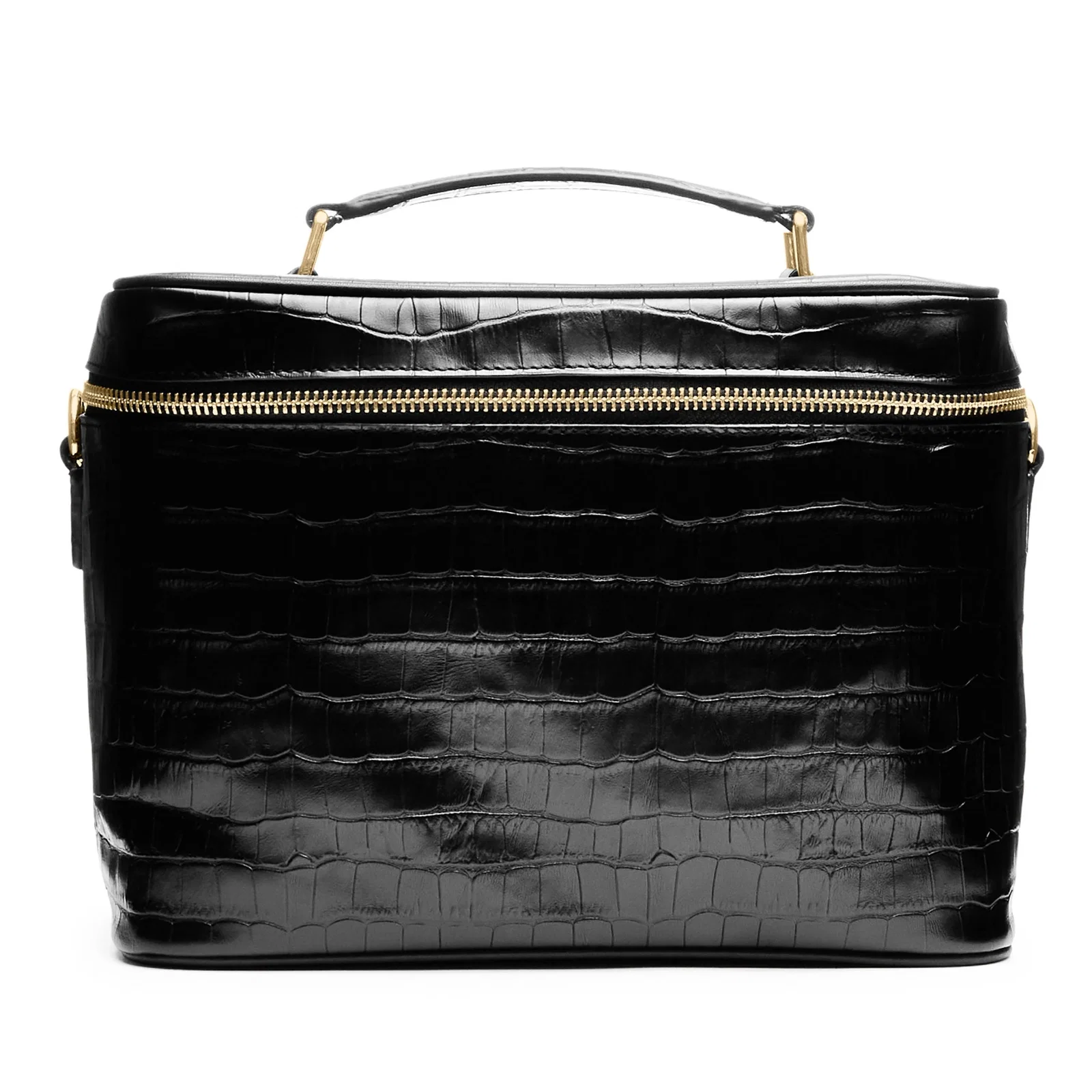 Image of XL Train Case Black Croc