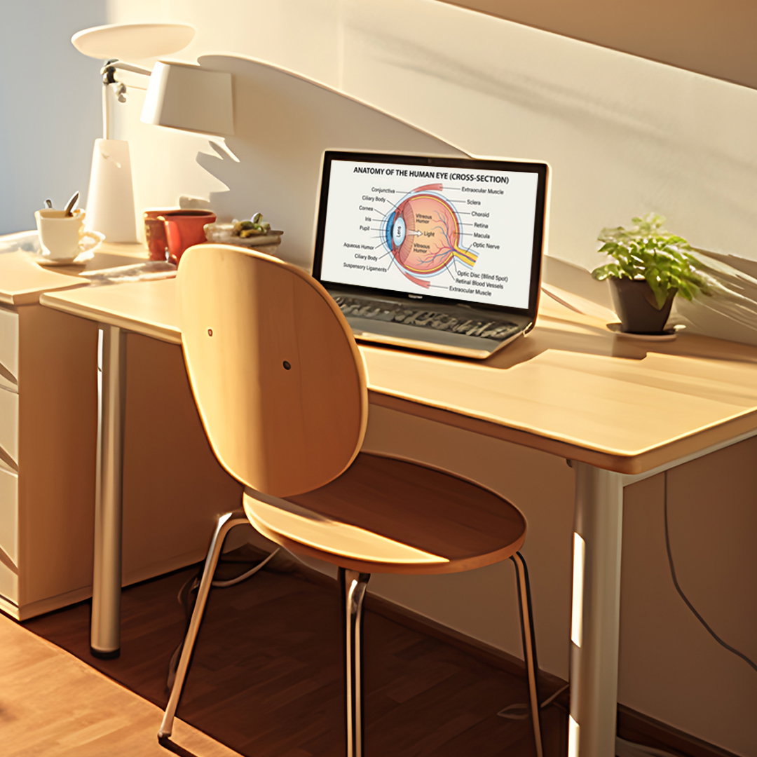 Laptop on a Desk in a Dorm Setting