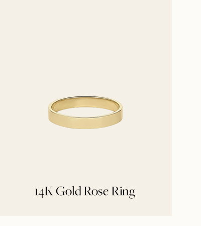 14K Gold Rose Ring
