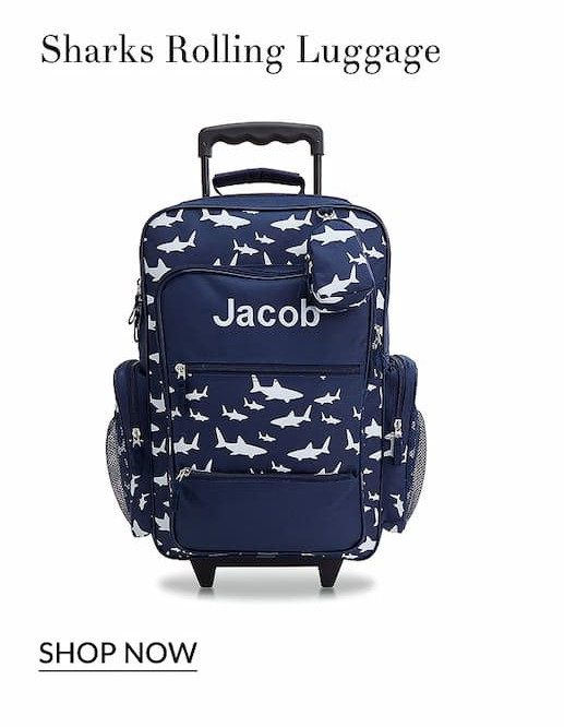 sharks rolling luggage
