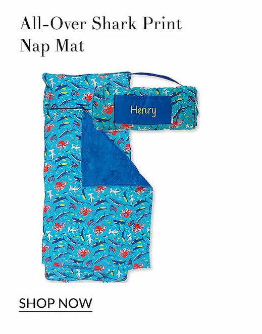 All-over shark print nap mat