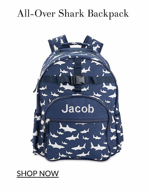 All-over shark backpack