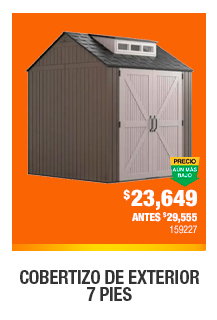 Cobertizo de exterior 7 pies