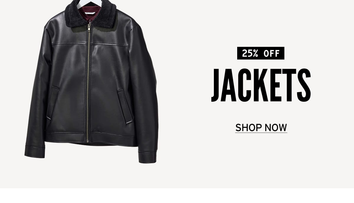 25% off Jackets