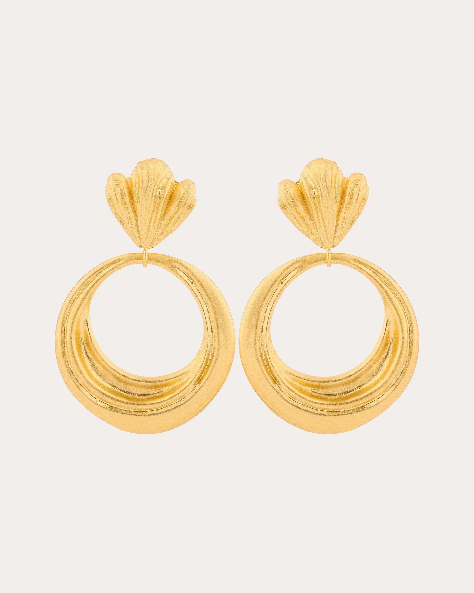 Large Rose Sand Drop Earrings