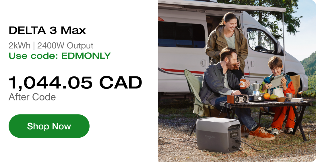 DELTA 3 Max 2kWh | 2400W Output 🎁 Use code: EDMONLY [Shop Now] $1044.05 CAD