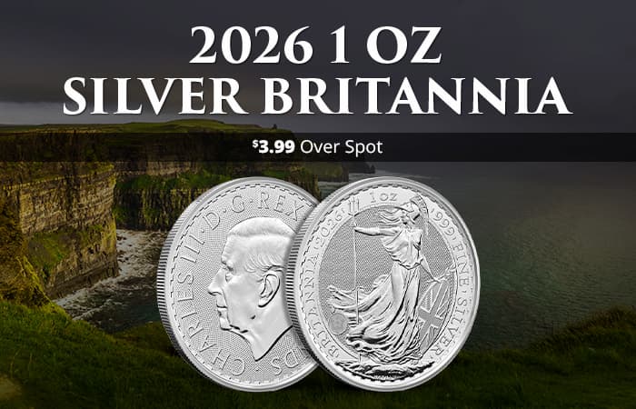 ON SALE: 2026 1 oz British Silver Britannia Coin (BU)
