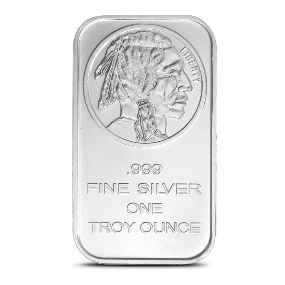 ON SALE: 1 oz SilverTowne Buffalo Silver Bar (New)