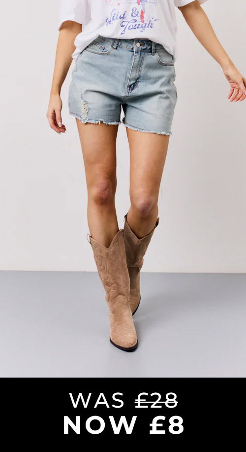 Distressed Denim Shorts