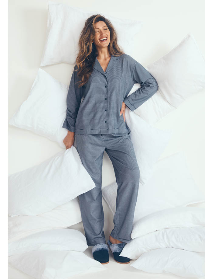 Stripe Long Sleeve Pyjama Set