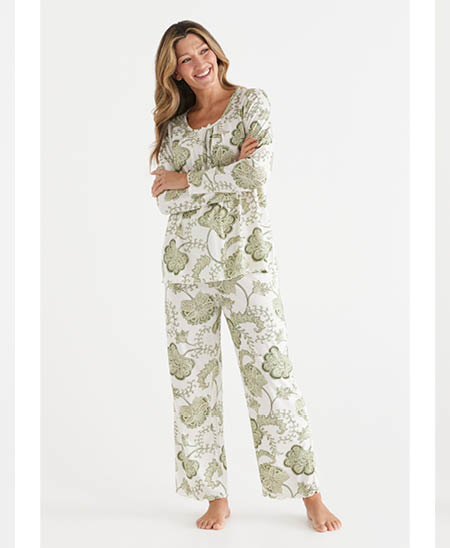 Heritage Paisley Long Sleeve Pyjama Set