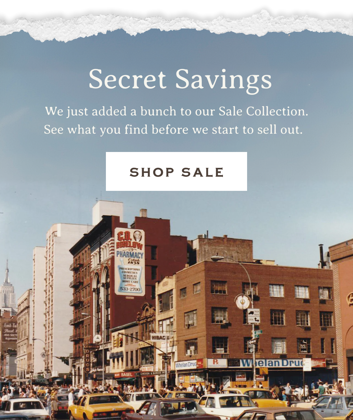 Secret Savings | We just added a bunch to our Sale Collection. See what you find before we start to sell out. | SHOP SALE