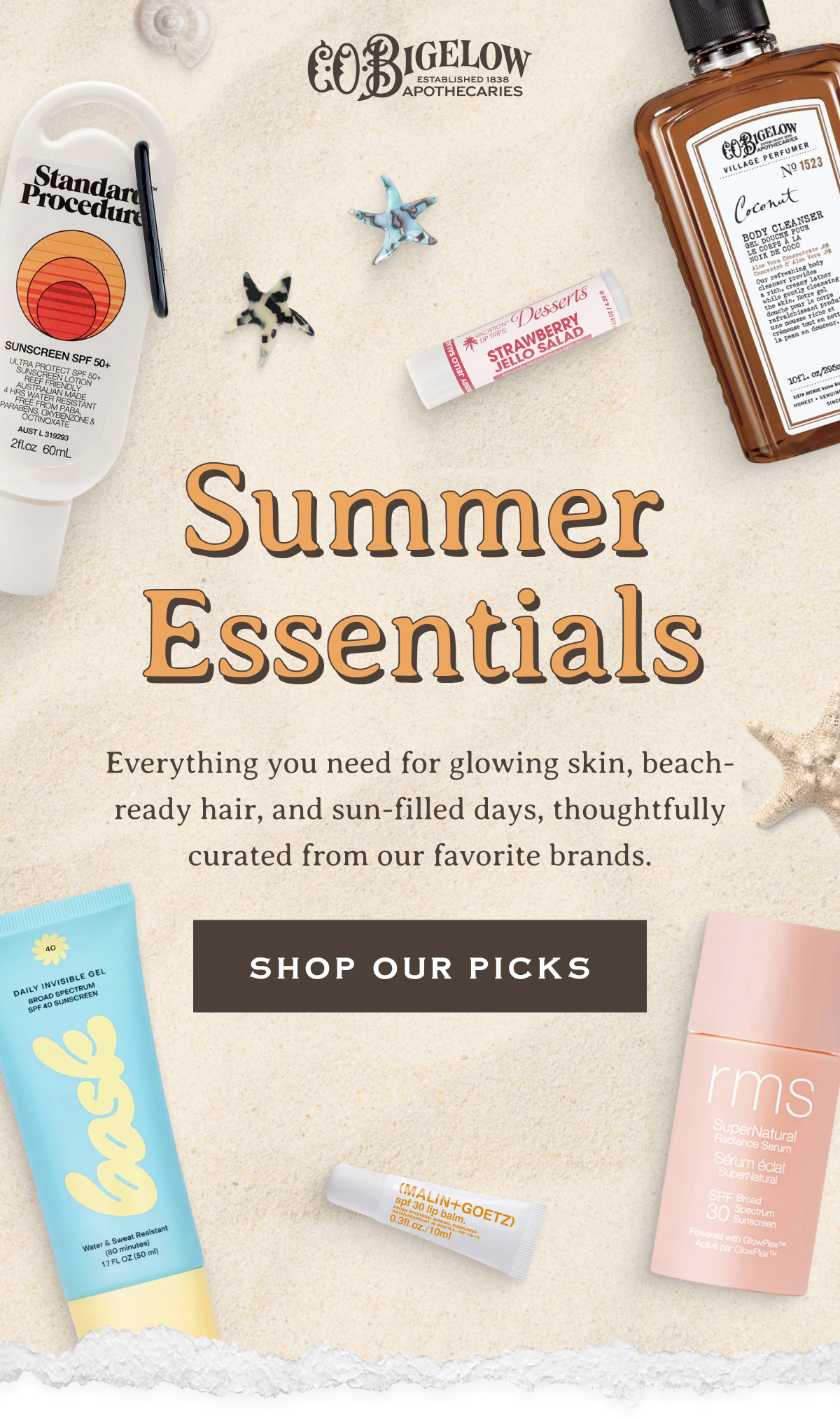 Summer Essentials | Everything you need for glowing skin, beach-ready hair, and sun-filled days, thoughtfully curated from our favorite brands. | SHOP OUR PICKS