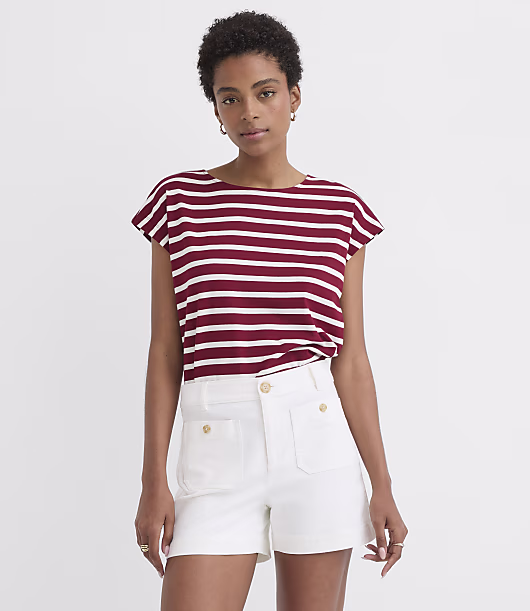 Striped Modern Wedge Tee