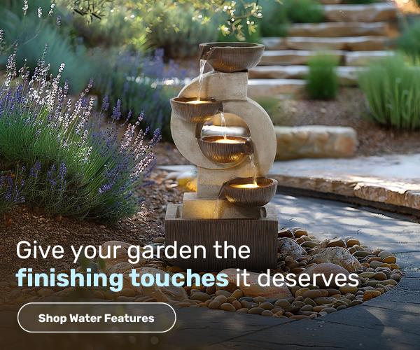 give your garden the finishing touches it deserves - shop water features