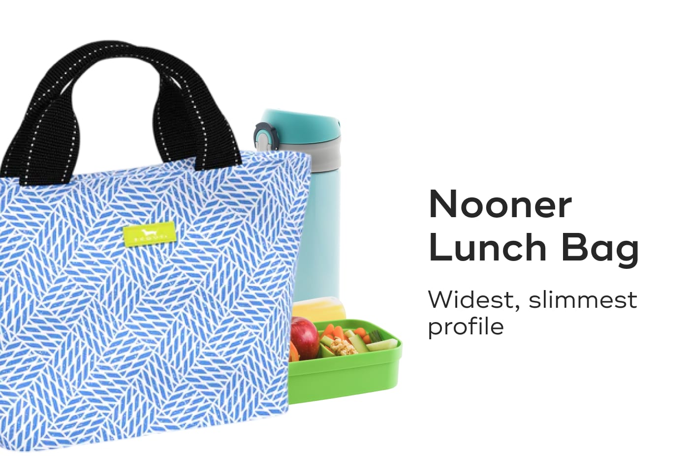 Nooner Lunch Bag. Widest, slimmest profile