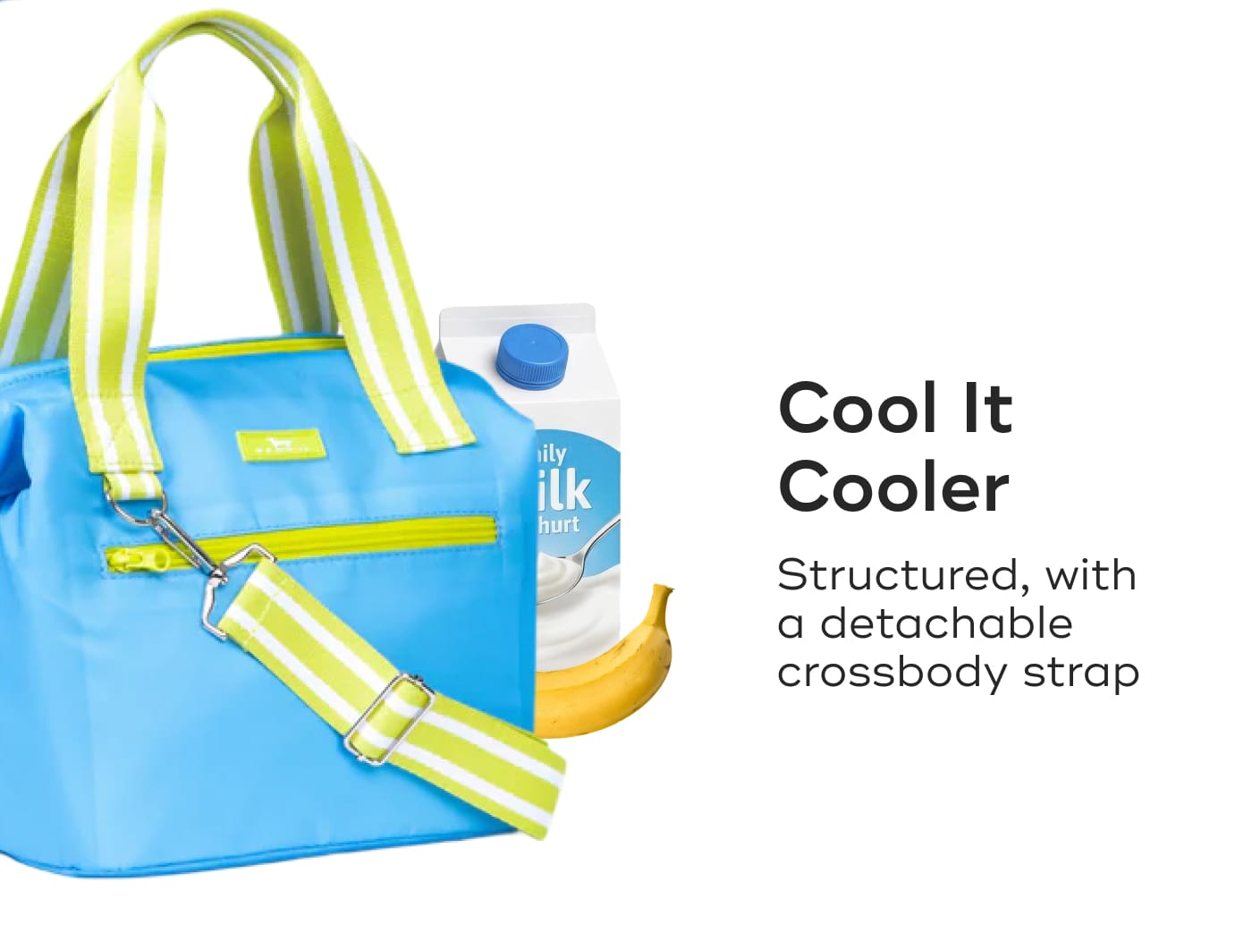 Cool It Cooler. Structured, with a detachable crossbody strap