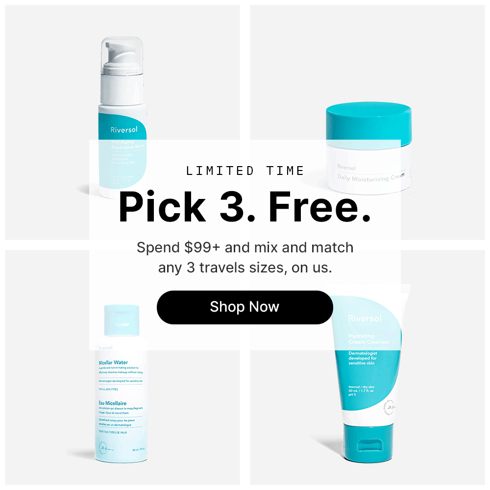 Get 3 free travel sizes on orders over $99 for a limited time!
