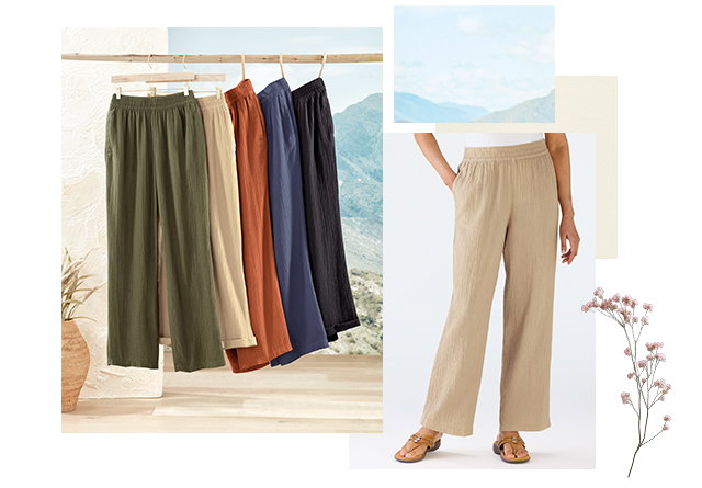 Light As Air Gauze Pull-On Pants