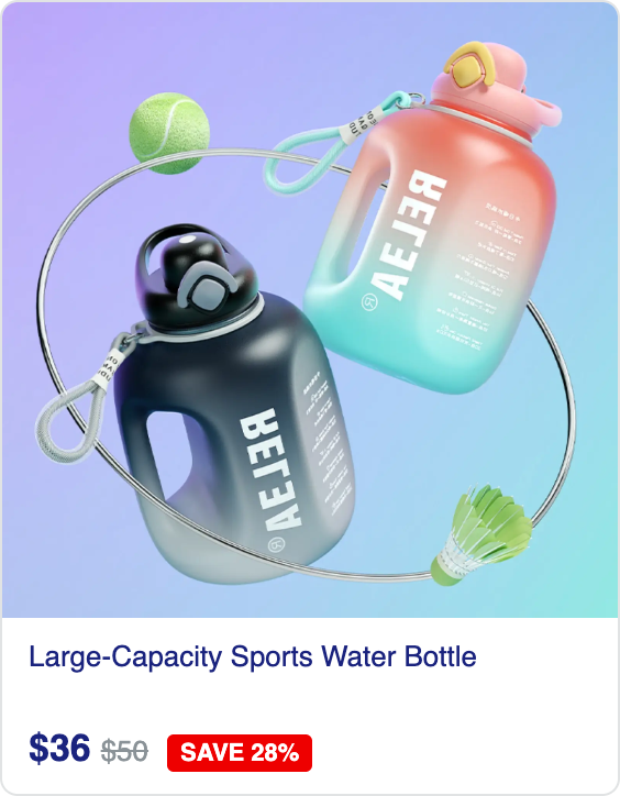 Large-Capacity Sports Water Bottle