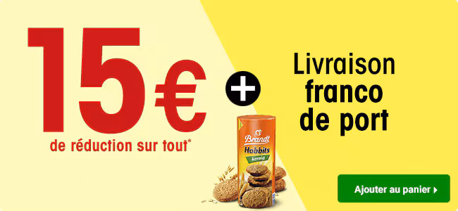 15 € de réduction