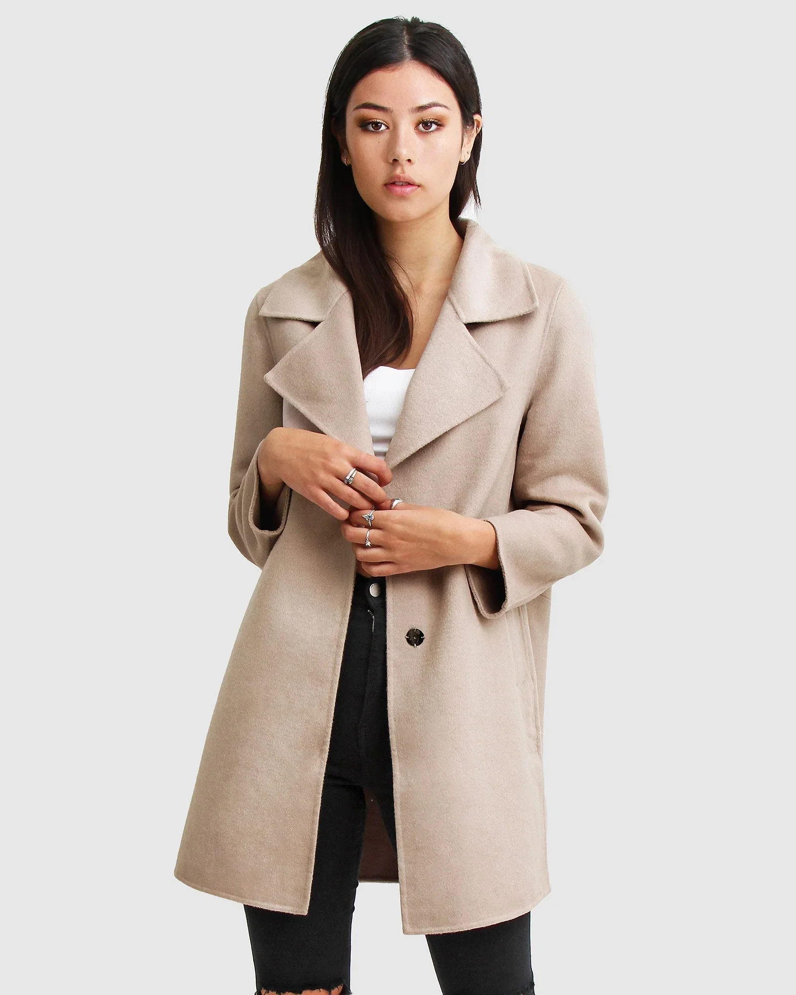 Image of Ex-Boyfriend Wool Blend Jacket - Sand