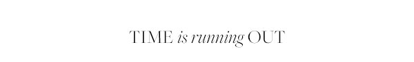 Time Is Running Out