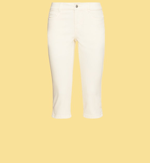Weiße Caprihose, Produktansicht.