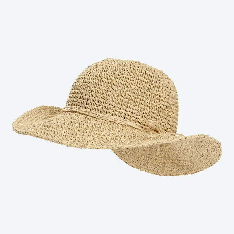 Damen-Hut aus Papierstroh und Lurex-Details