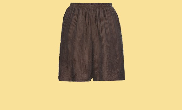 Braune Shorts mit Lyocell, Produktansicht.