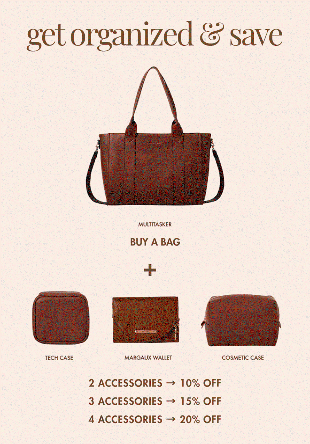 Get Organized & Save. The Multitasker Tote Bag