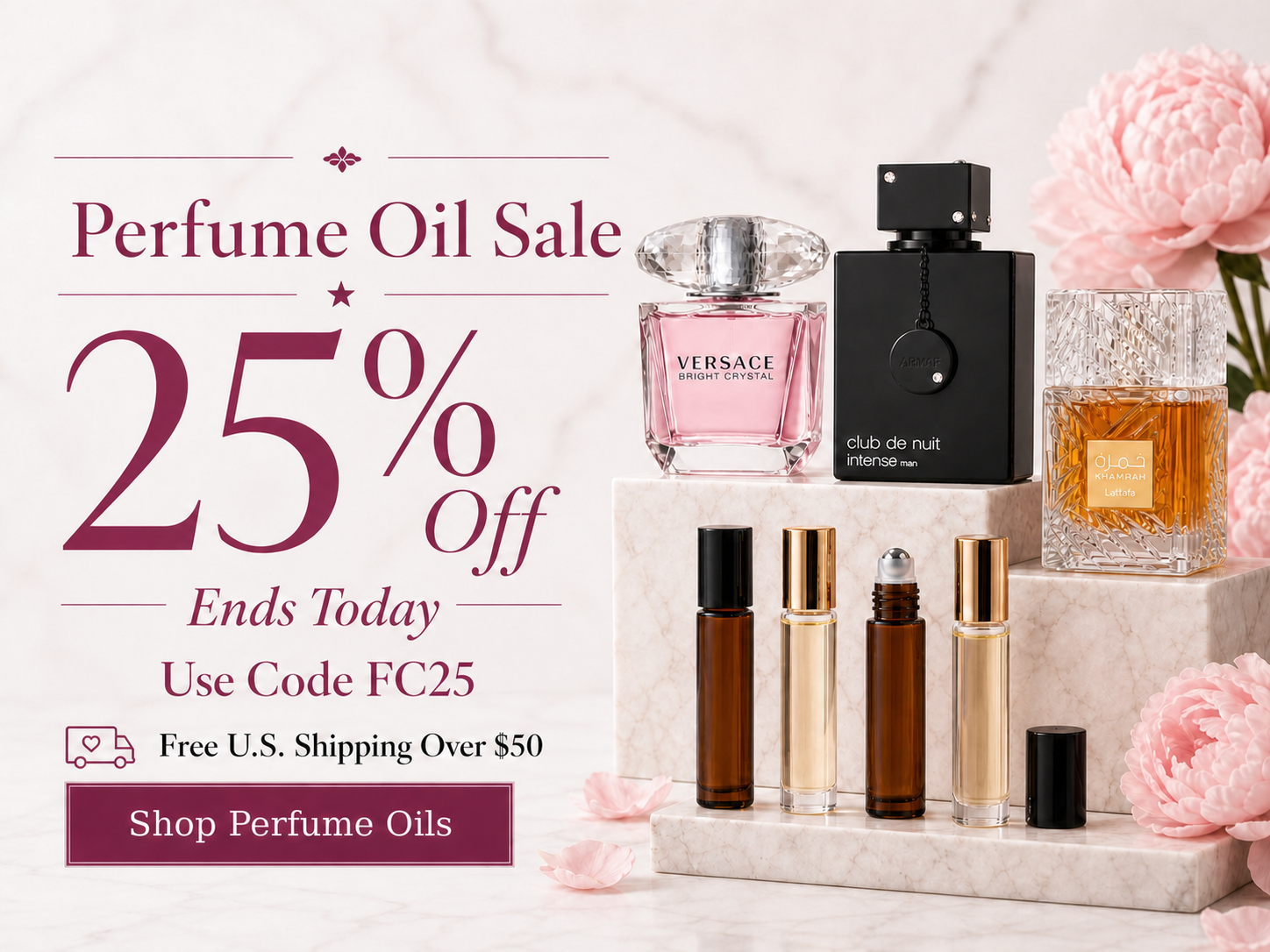 Perfume Oil Sale: save 25% today with code FC25
