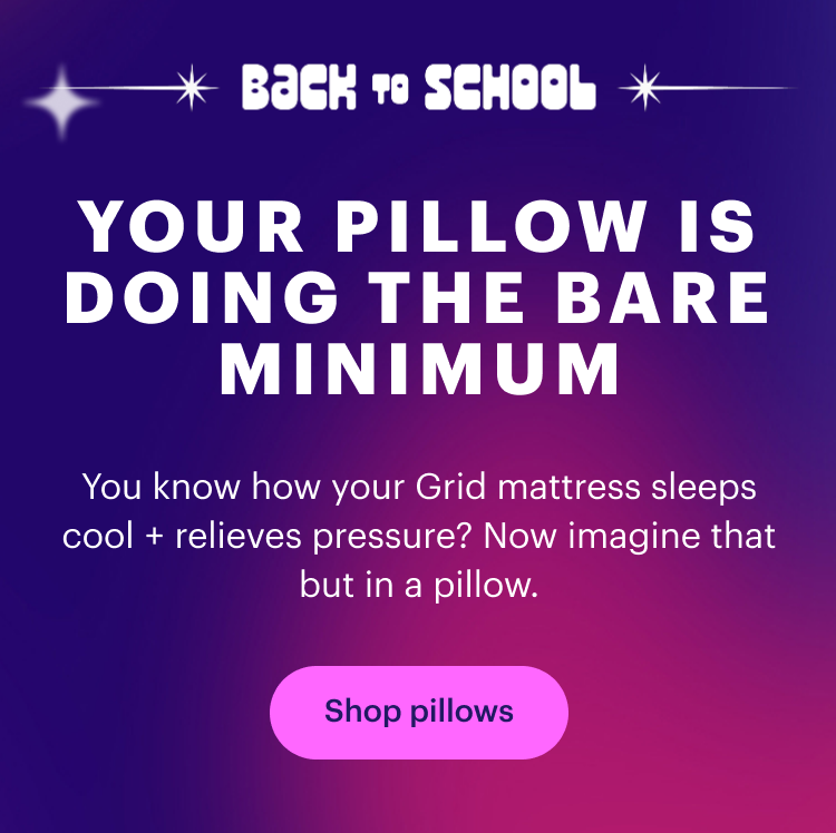 Your pillow is doing the bare minimum | Shop pillows