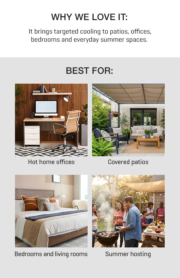 It's BACK! Stay cool with our Portable Evaporative Cooler and get 20% off.