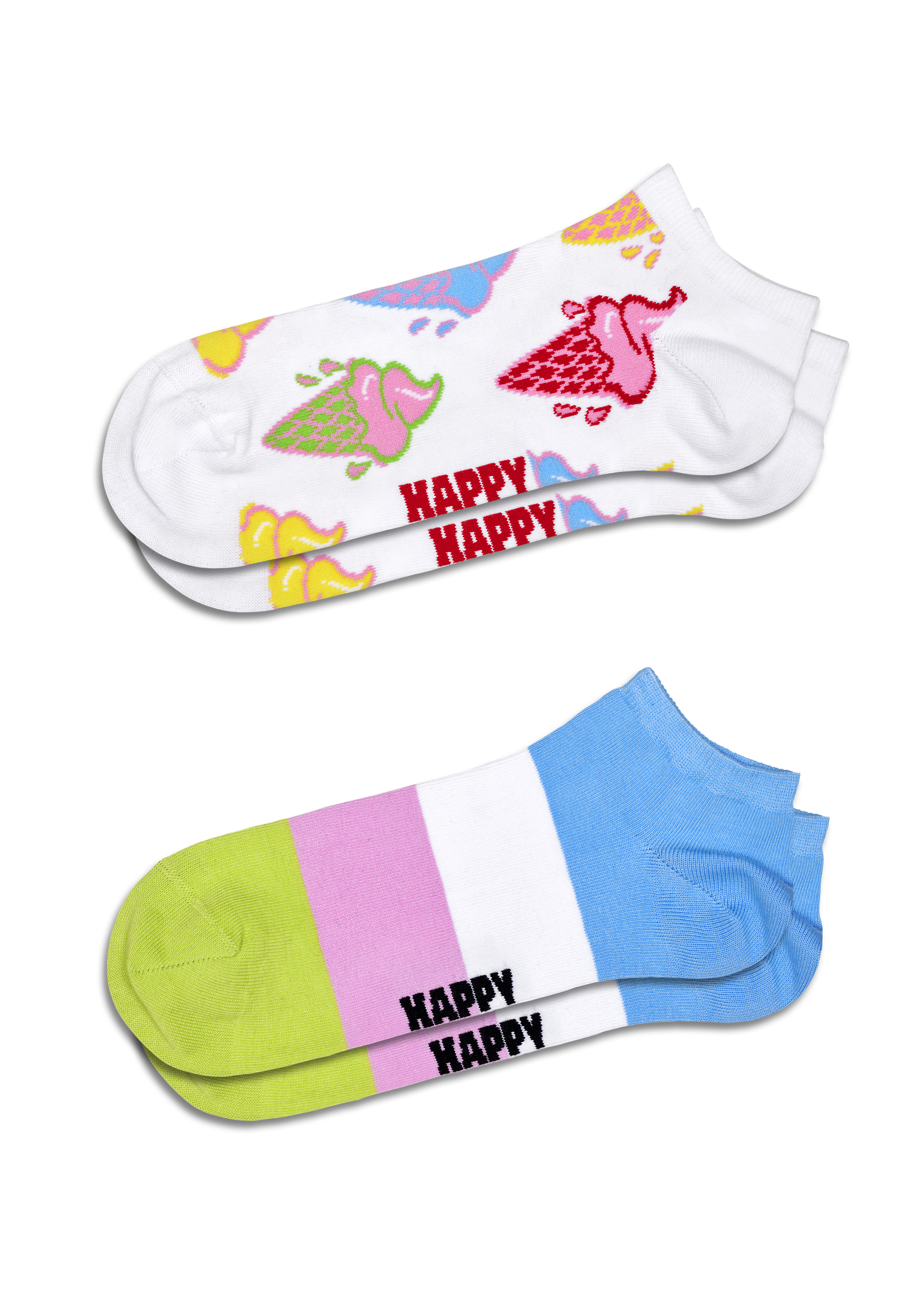 2-Pack Ice Cream & Stripe Low Socks